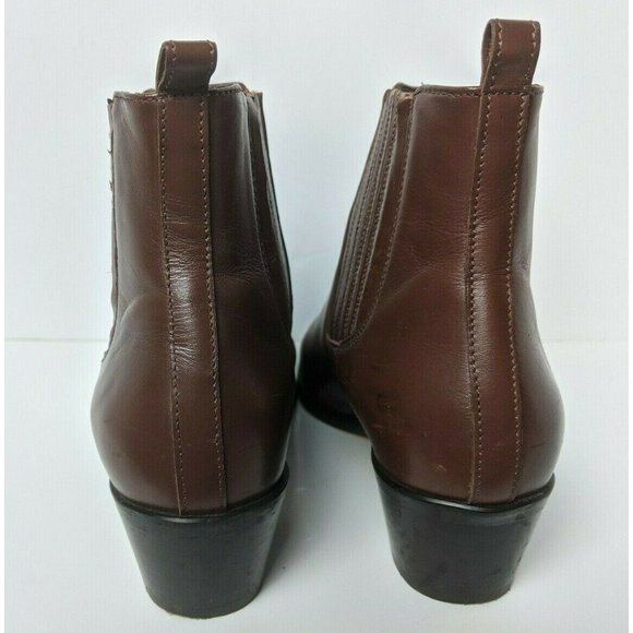 Womens J. Crew Chelsea‎ Ankle Boots Brown Leather 03002 6.5 - Picture 5 of 10